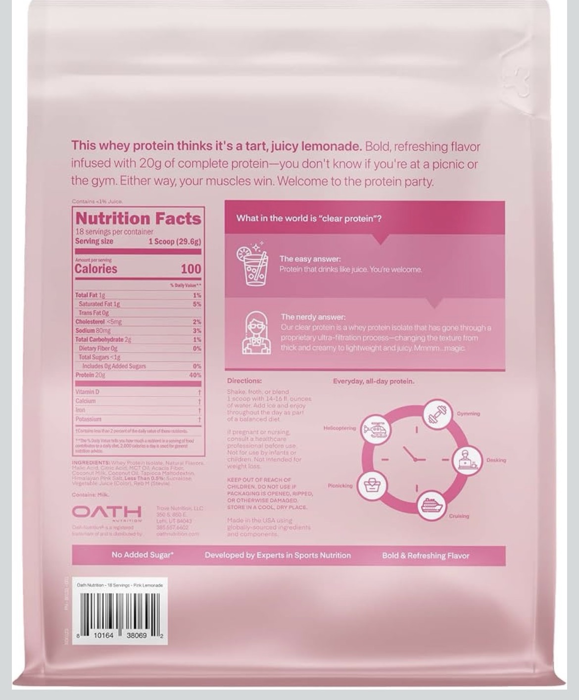 Oath Clear Whey Isolate Protein Powder - Imagen 10