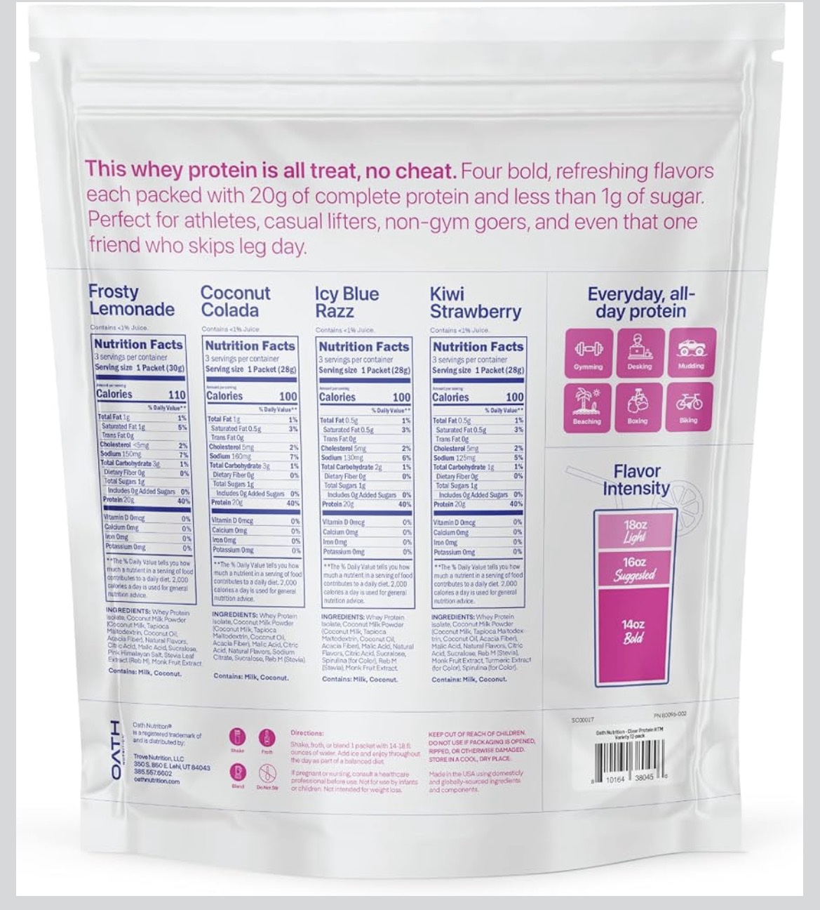 Oath Clear Whey Protein - Imagen 2